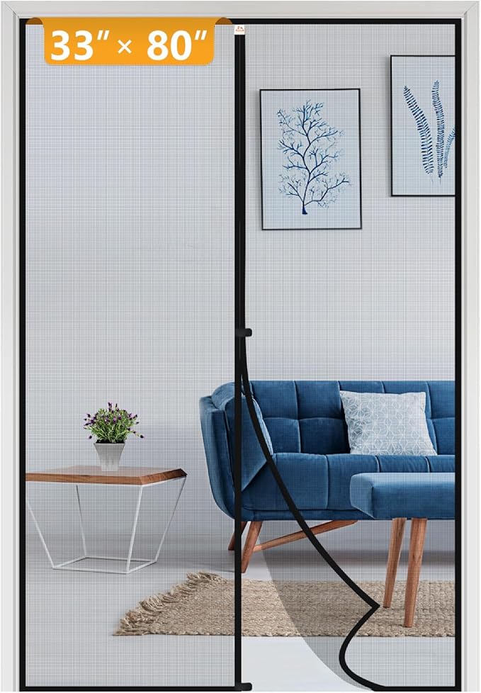 yotache Magnetic Screen Door Fits Door Size 33 x 80, Screen Size 35" x 81" by yotache