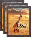 TKYGU 13x17 Picture frame Set of 3, wooden frame walnut by TKYGU