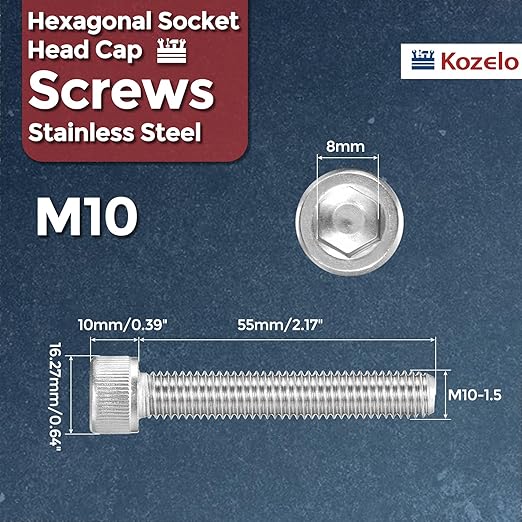 Kozelo 6pcs Socket Head Cap Screws - Image 2