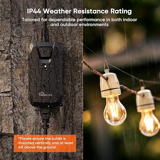 TREATLIFE Dimmer Plug with 100FT Wireless Remote Control, IP44 Weather - Image 5