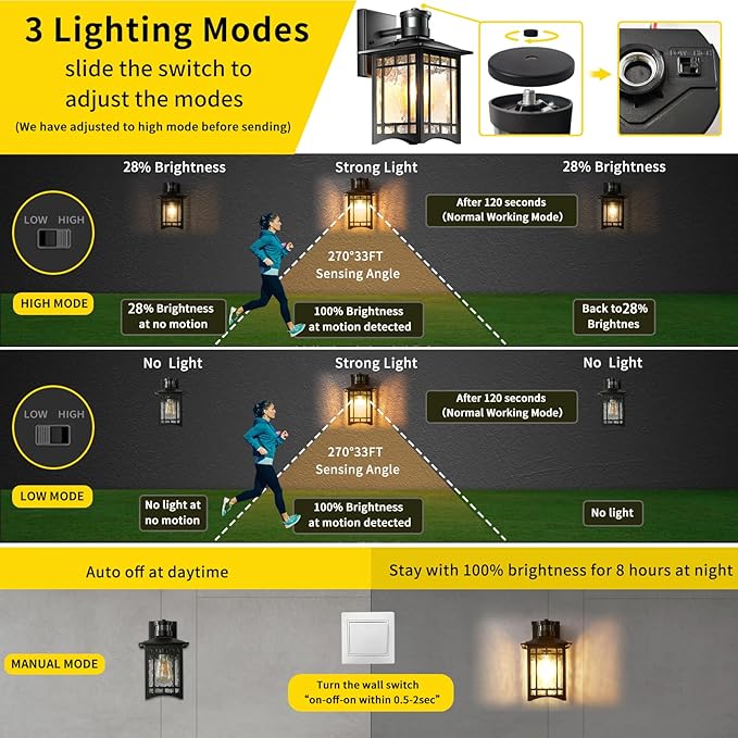 Dusk to Dawn Motion Sensor Outdoor Lights - Image 3