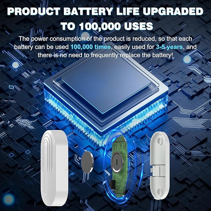 SanJie Door Chime, Door Open Contact Sensor Alarm - Image 2