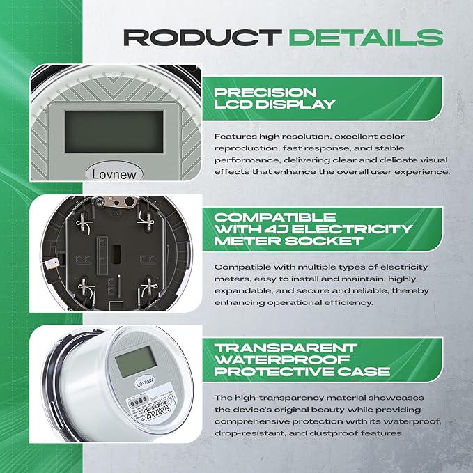 RV Digital Electric Meter, 120V 2 Wire kWh Watt Power Meter - Image 4
