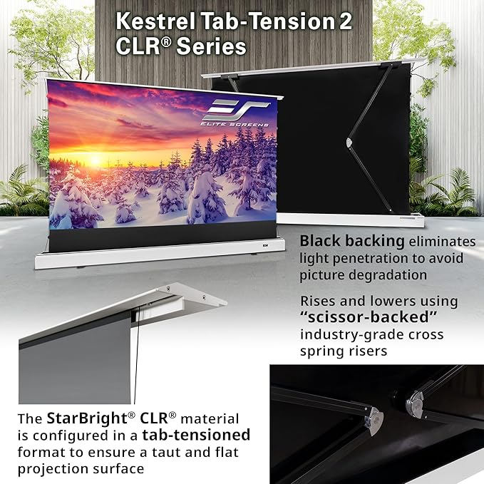Elite Screens Kestrel Tab-Tension CLR, 101 inch 16:9, Ultra-Short Throw Ceiling - Image 4