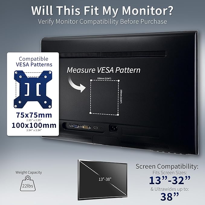 VIVO Single Monitor Arm Desk Mount, Holds Screens up to 32 inch Regular and 38 - Image 4