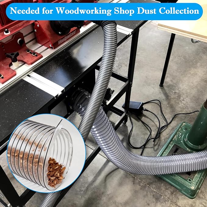 PVC Dust Collection Hose 6" x 10', Puncture Resistant 6 Inch Dust Collector Hose - Image 5