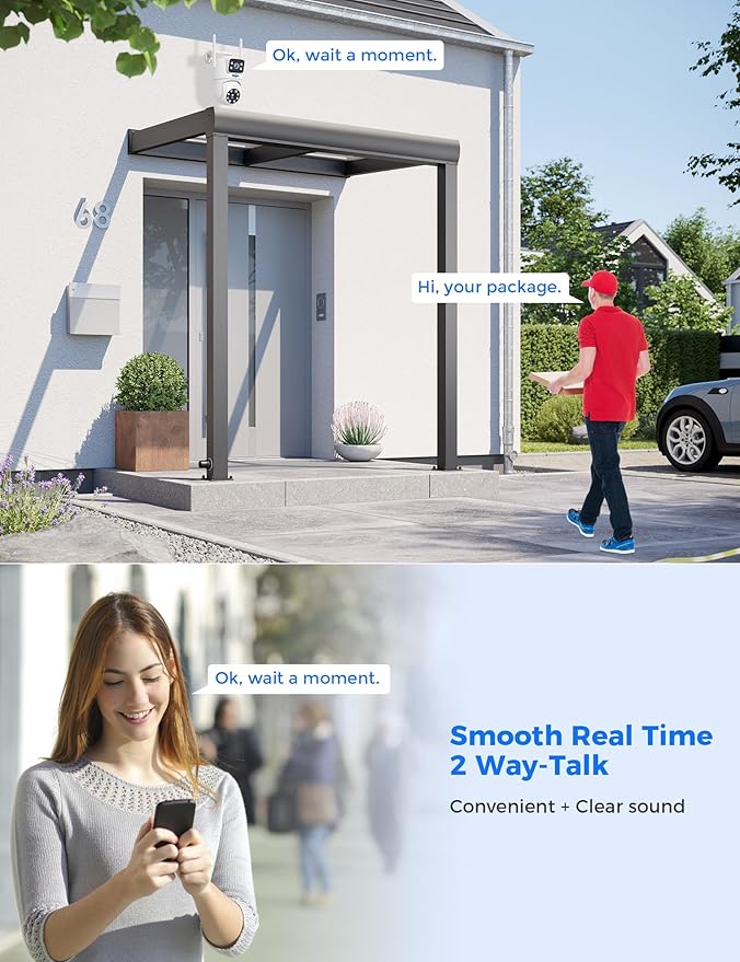 Hiseeu Wireless Security Camera Dual Lens PTZ Outdoor - Image 8