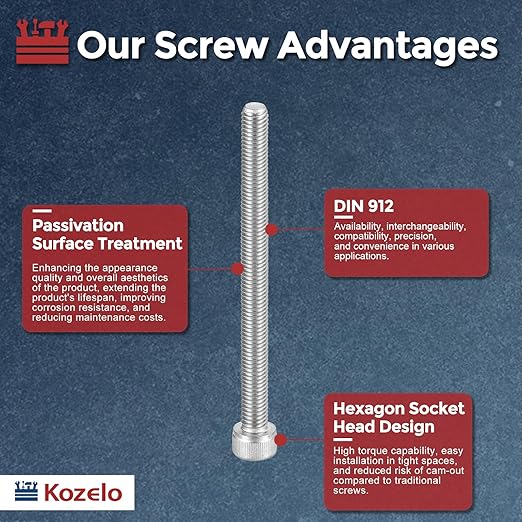 Kozelo 4pcs Socket Head Cap Screws - Image 3