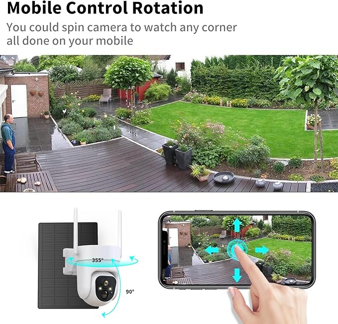 2K PTZ Solar WiFi Security Camera - Image 5