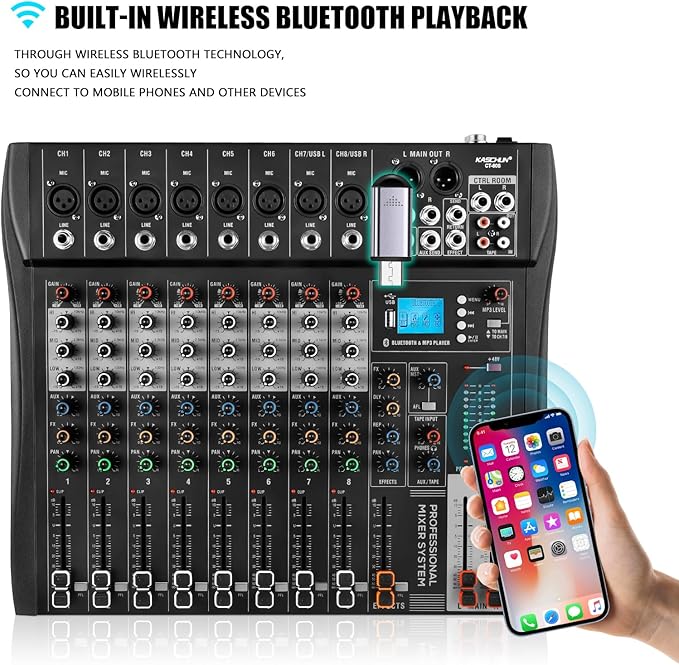 6 Channel Professional Audio Mixer - Image 2