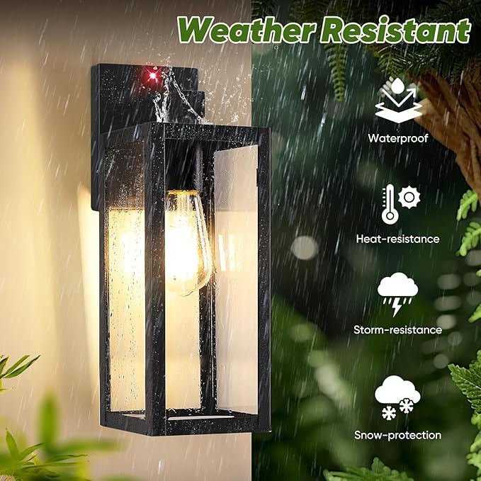 BesLowe Upgraded Motion Sensor Outdoor Wall Lights, 15” Dusk to Dawn Porch - Image 6