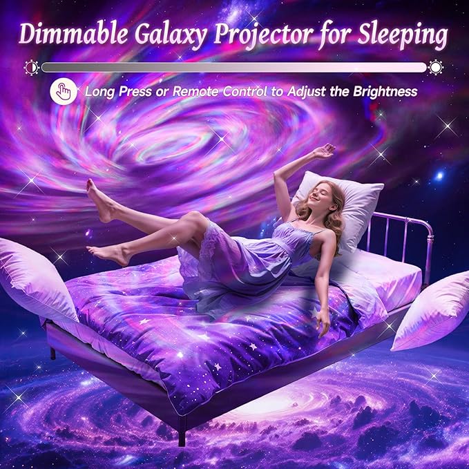 Space Projector for Bedroom, 18 Colors Hologram Cube Galaxy Projector for - Image 3