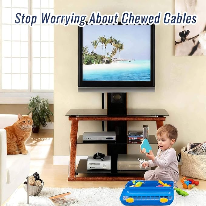 Flauzmann 1/2" - 6.6FT Chew Proof Cat Cord Protector（Hook & Loop Split Sleeve - Image 7