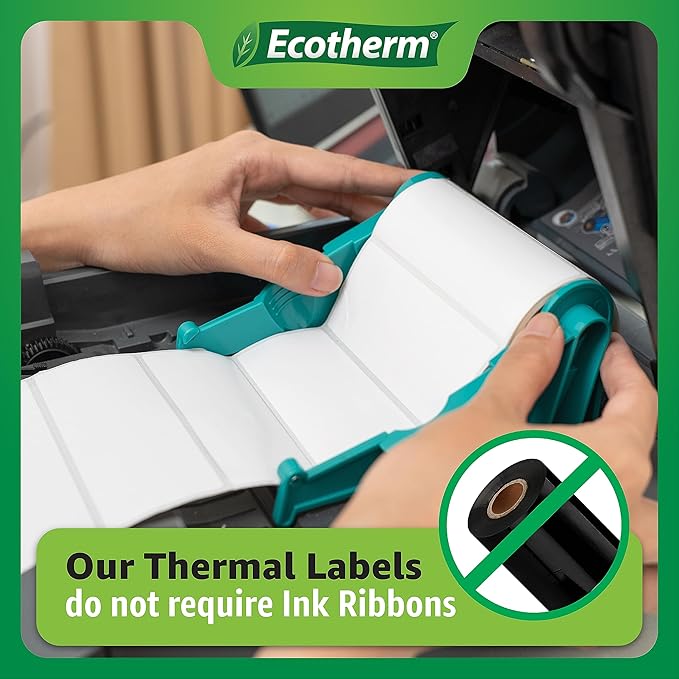 4" x 1" Thermal Labels | 4 Rolls | 5360 Labels | fits Zebra, Offnova Thermal - Image 4