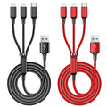 Multi Charging Cable, 4ft 2Pack Multi Phone Charger Cable Braided Universal 3 by Yrcxtxjy