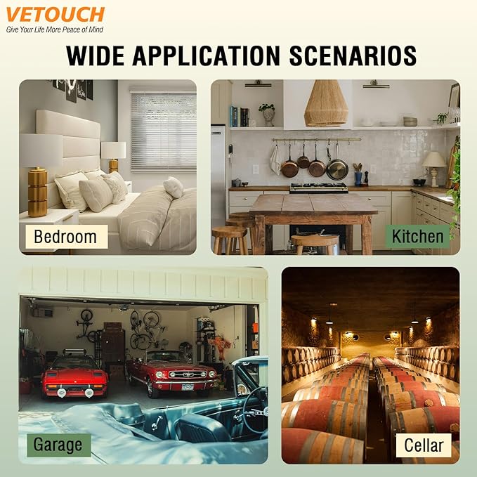 VETOUCH Plug-in Combination air Detector, 4 in 1 Combination Natural Gas and - Image 9