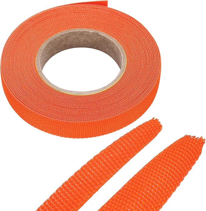 MECCANIXITY Braided Cable Sleeves Heat Shrinkable Fabric Sleeving, 3/8" 26ft by MECCANIXITY