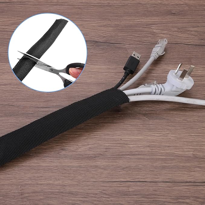 MECCANIXITY Braided Cable Sleeves Heat Shrinkable Fabric Sleeving, 7/8" 60ft - Image 6