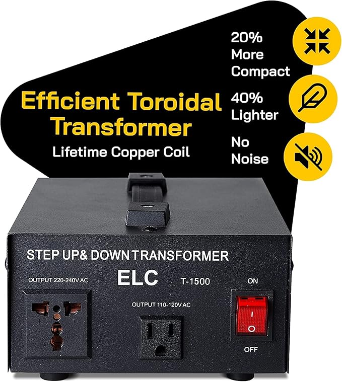 ELC T Series 1500+ Watt Voltage Converter Transformer - Image 3