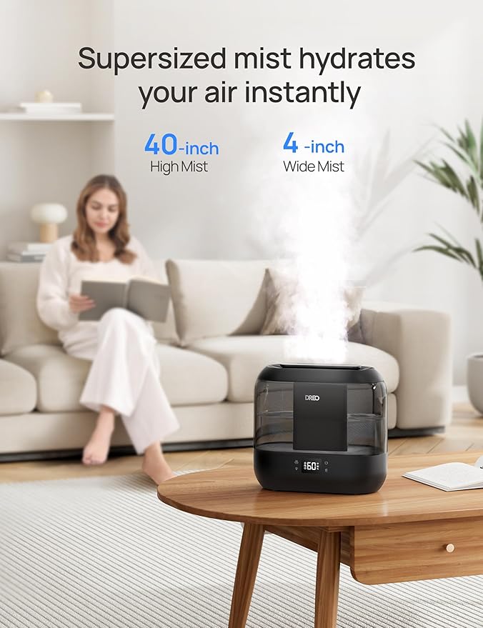 DREO Smart Humidifiers for Bedroom, Top Fill 4L Supersized Humidifier Large Room - Image 5