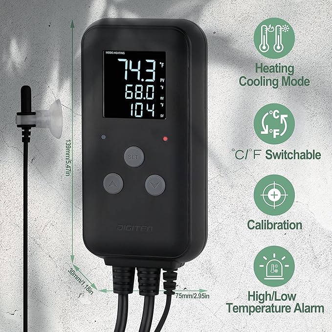 SENSTREE Greenhouse Temperature Controller Digital Waterproof Thermostat - Image 7