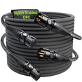 XLR Cables 20ft 2 Pack, Kevlar-Reinforced Nylon Braided Microphone Cable by AA