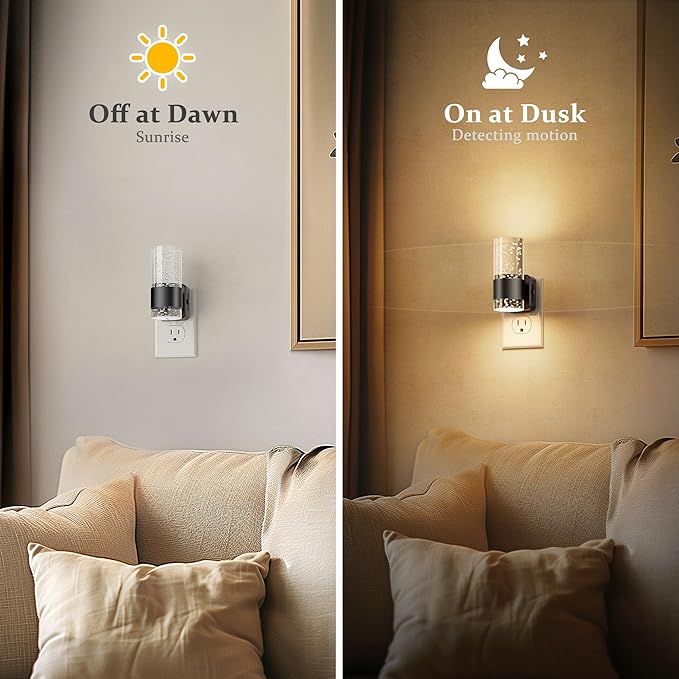 JandCase Night Light, Night Lights Plug into Wall, 2 Pack 3000K LED Nightlight - Image 3