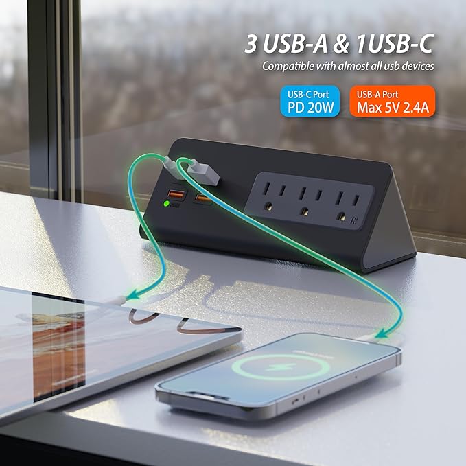 Upgraded Version Edge Mount Power Strip - Image 3