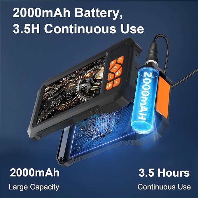 Endoscope Camera with Light 1920P HD Dual-Lens Borescope with 8 LED Lights - Image 7