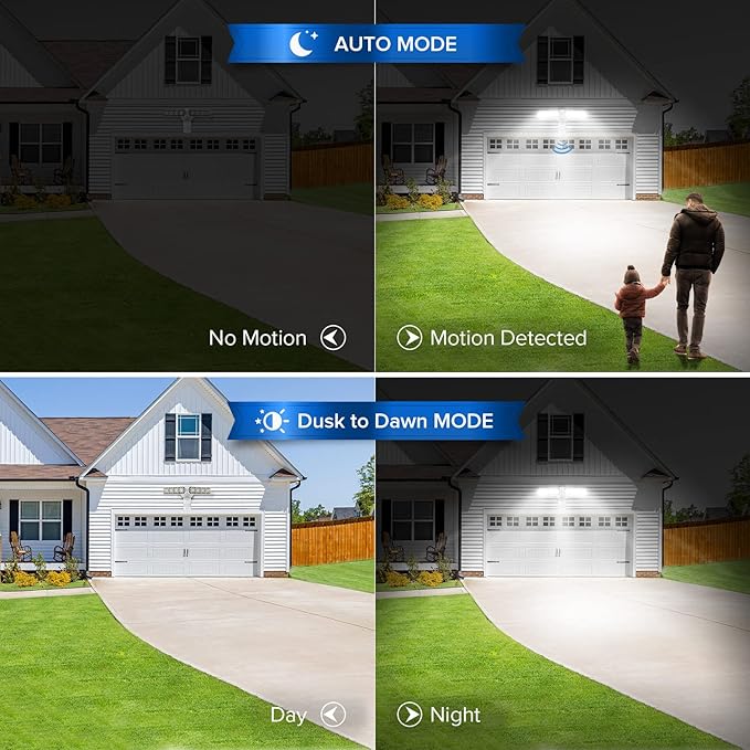 SANSI 36W LED Motion Sensor Outdoor Lights, Hardwired Security Light Motion - Image 4