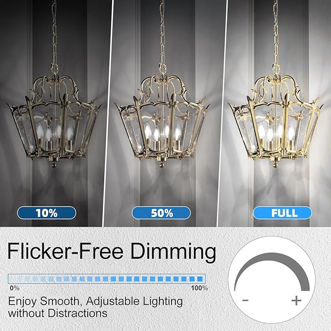 GvvooHome Candelabra Light Bulbs 40 watt Equivalent, Chandelier Light Bulbs - Image 4