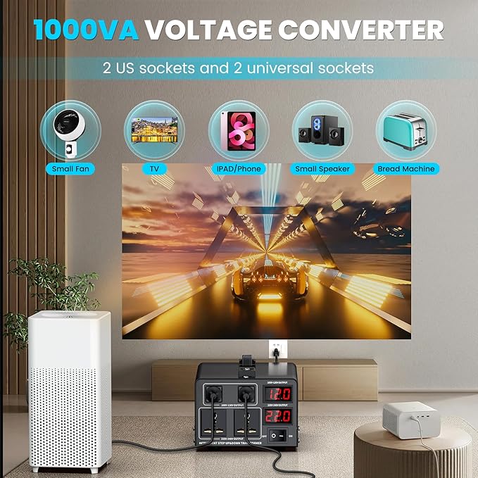 1000W Voltage Converter Transformer Step Up/Down Converter 110/120 Volt - Image 5