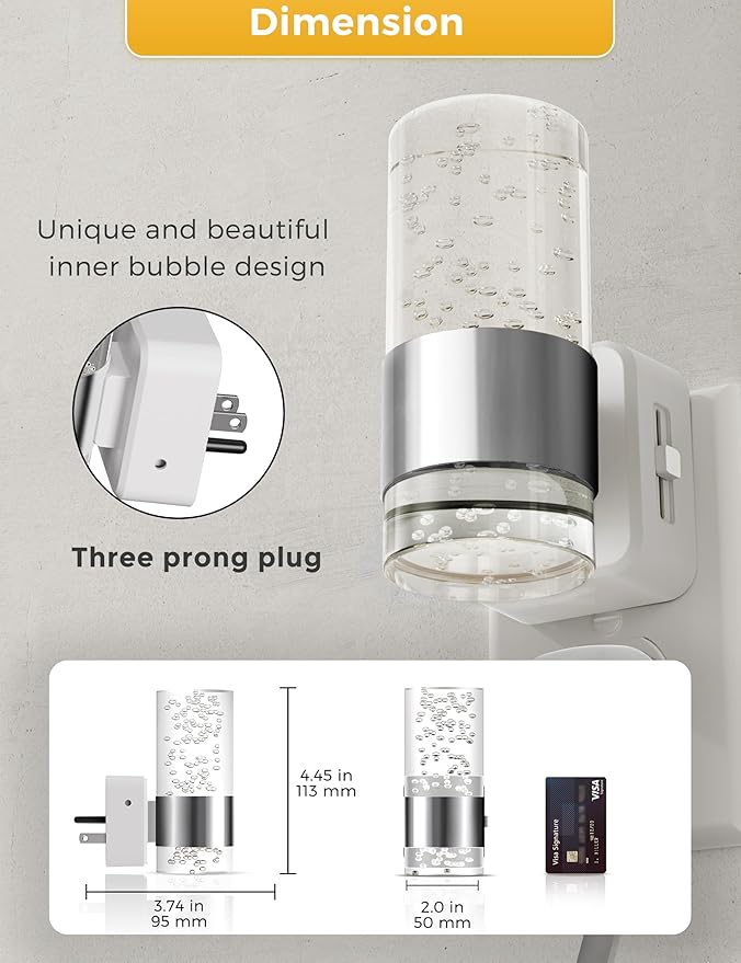 L LOHAS LED Night Light, Dimmable Night Lights Plug into Wall, Acrylic - Image 6