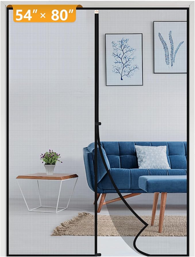 Yotache Magnetic Screen Door Fits Door Size 54 x 80, Screen Size 56" x 81" by yotache