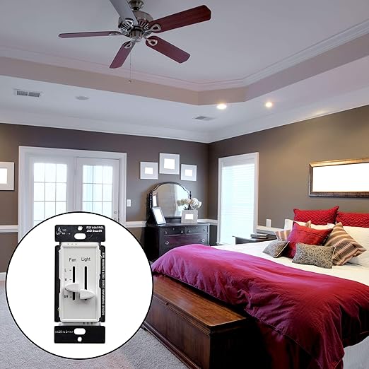 ENERLITES 3 Speed Ceiling Fan Control and LED Dimmer Light Switch, 2.5A Single - Image 8