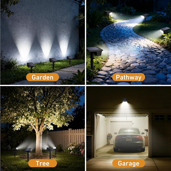 btfarm Solar Spot Lights Outdoor Waterproof, 4 Pack/3 Modes Motion Sensor Lights - Image 7