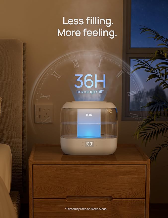 DREO Smart Humidifiers for Bedroom, Top Fill 4L Supersized Humidifier Large Room - Image 6