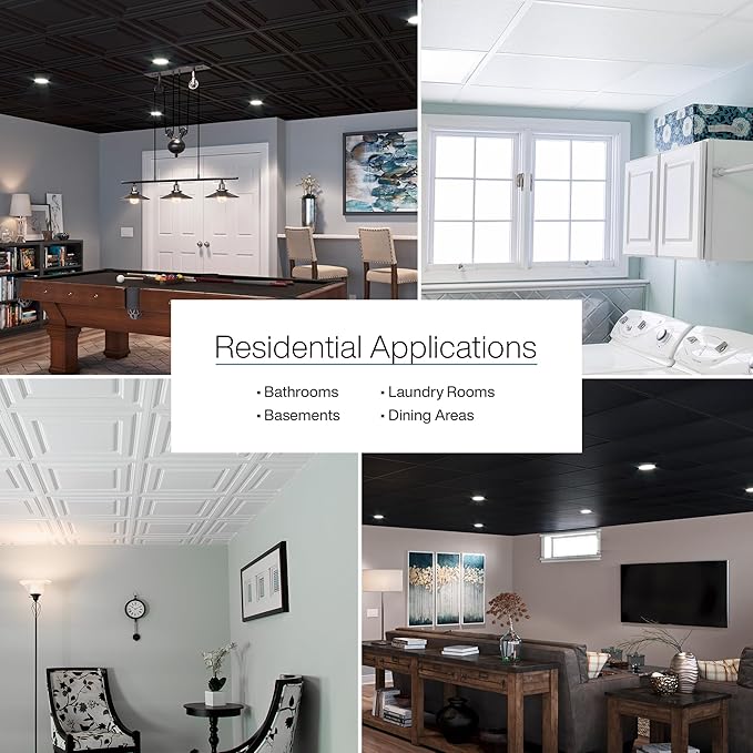 Genesis 2ft x 4ft Stucco Pro White Ceiling Tiles - Image 3