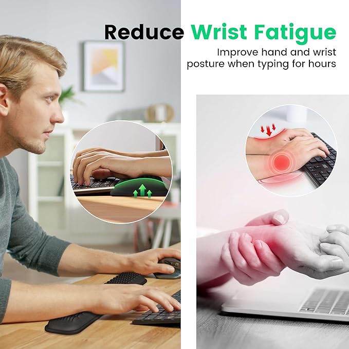 MEKASS Keyboard Wrist Rest, Soft Memory Foam Support - Image 4