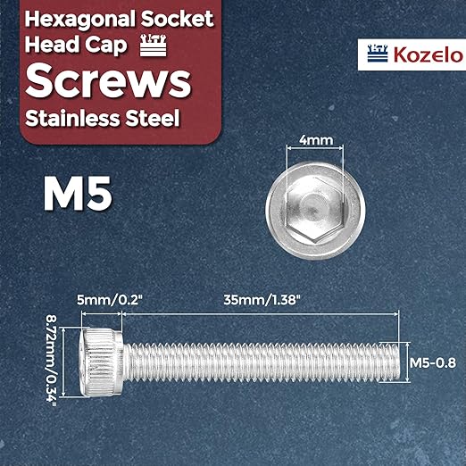 Kozelo 25pcs Socket Head Cap Screws - Image 2