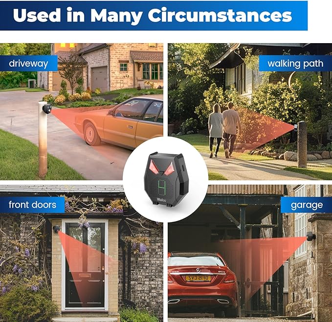 Solar Driveway Alarm Wireless Outside Weatherproof 1/2 Mile Long Range - Image 6