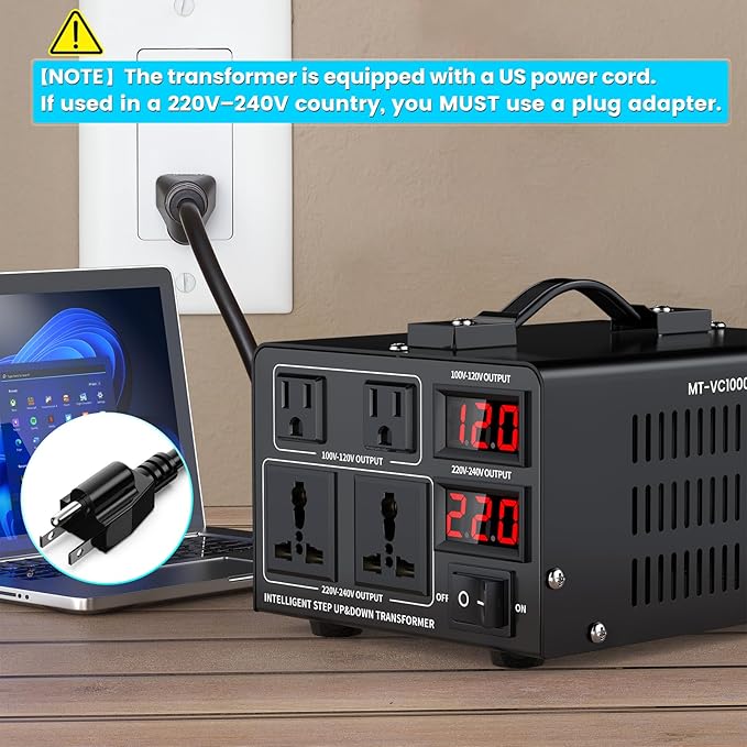 1000W Voltage Converter Transformer Step Up/Down Converter 110/120 Volt - Image 4