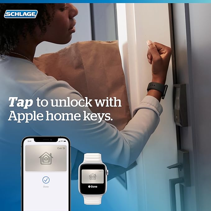 Schlage BE499WB CAM 622 Encode Plus WiFi Deadbolt Smart Lock, Keyless Entry - Image 9