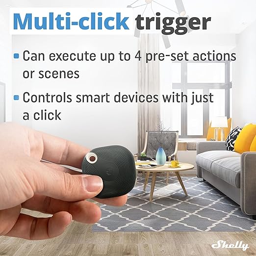 Shelly Blu Button Tough Black | Bluetooth-Operated Multi-Click Action and - Image 5