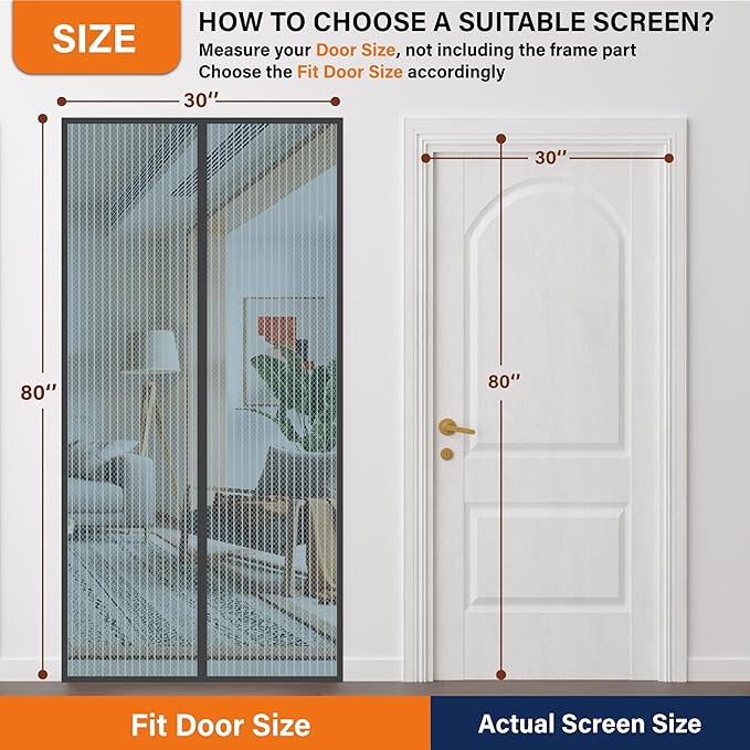 Magnetic Screen Door，Screen Door Mesh，Keep Bugs Out, Heavy-Duty Mesh Curtain - Image 2