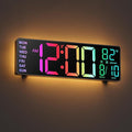 JALL 10.5'' Large Digital Wall Clock, Big LED Number Display, RGB Colors by JALL