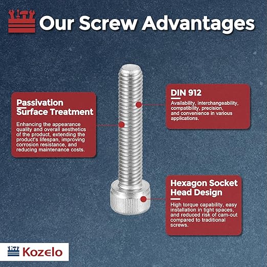 Kozelo 15pcs Socket Head Cap Screws - Image 3