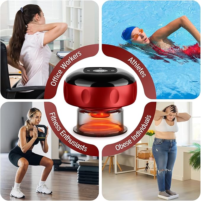 Cakoutanb 2 Pack Smart Cupping Therapy Massager, 7 in 1 Red Light Cupping - Image 9