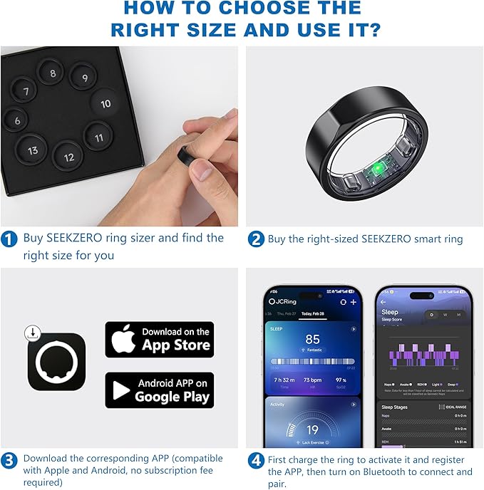 SEEKZERO Smart Ring for Women Men, No Subscription Fee - Image 2