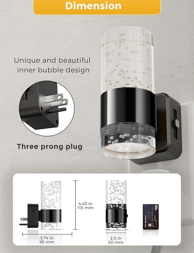 L LOHAS LED Night Light, Dimmable Night Lights Plug into Wall, Acrylic - Image 5